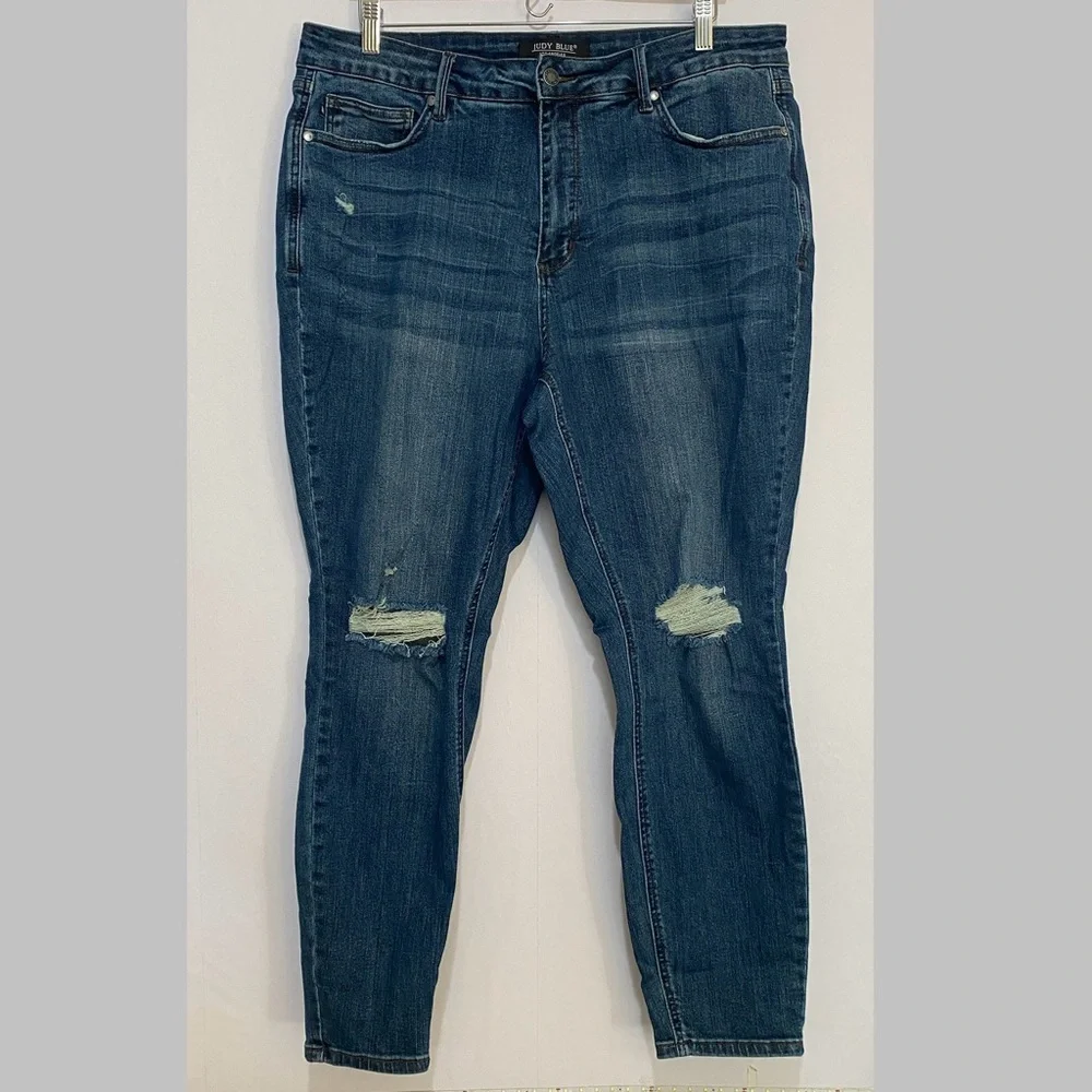 Judy Blue Skinny Jeans Womens 20W High-waist Stretch Plus Size